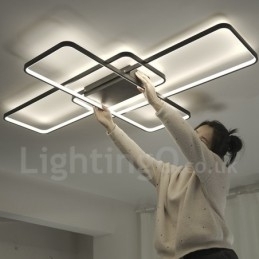 Designer Touch Decorative Modern Comtemporary Alumilium Painting Ceiling Light Flush Mount Light with Remoter Dimmer Also Can Be Used As Wall Light