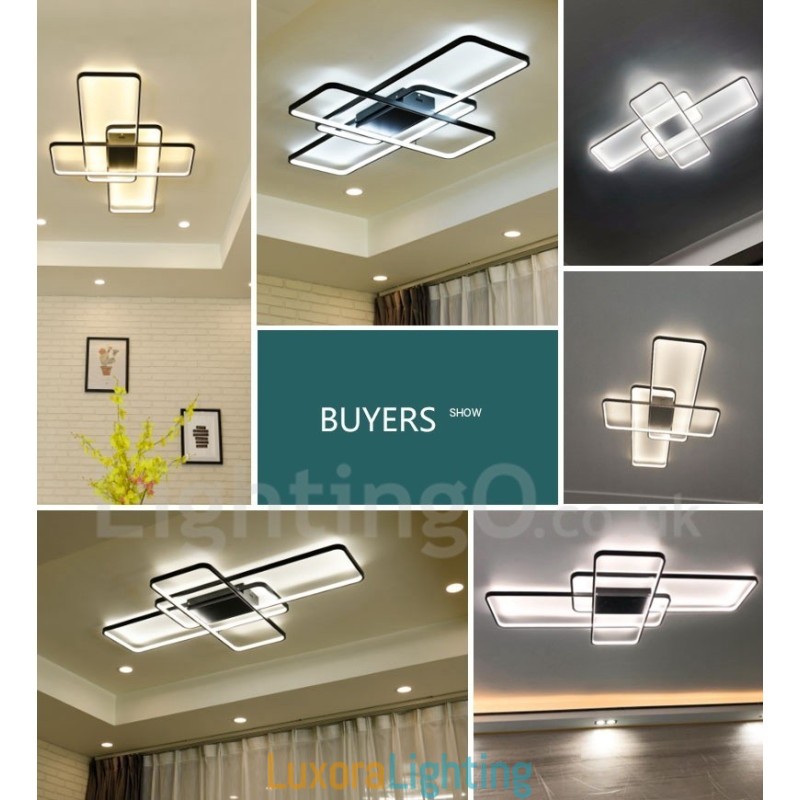 Designer Touch Decorative Modern Comtemporary Alumilium Painting Ceiling Light Flush Mount Light with Remoter Dimmer Also Can Be Used As Wall Light