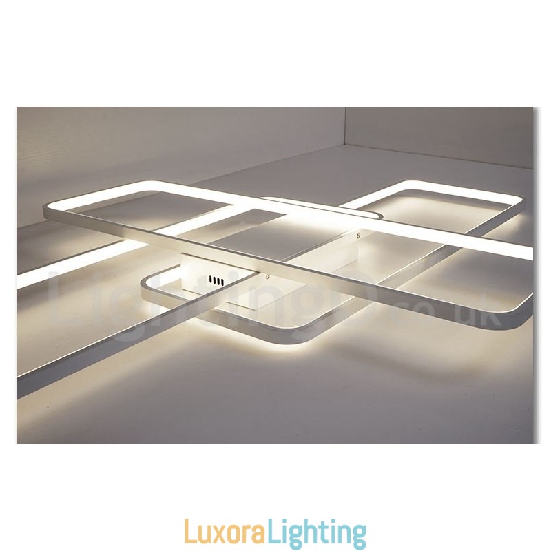 Designer Touch Decorative Modern Comtemporary Alumilium Painting Ceiling Light Flush Mount Light with Remoter Dimmer Also Can Be Used As Wall Light