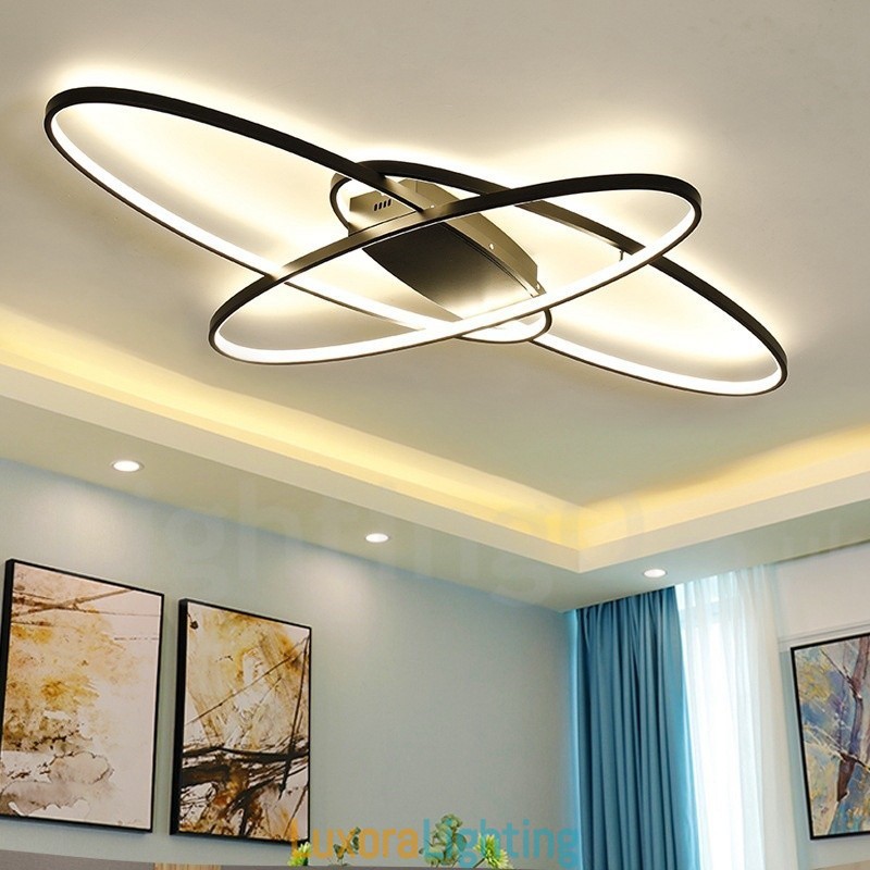 Designer Touch Decorative Dimmable Oval Modern Comtemporary Alumilium Ceiling Light Flush Mount Lamp Also Can Be Used As Wall Light