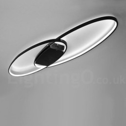 Designer Touch Decorative Dimmable Oval Modern Comtemporary Alumilium Ceiling Light Flush Mount Lamp Also Can Be Used As Wall Light