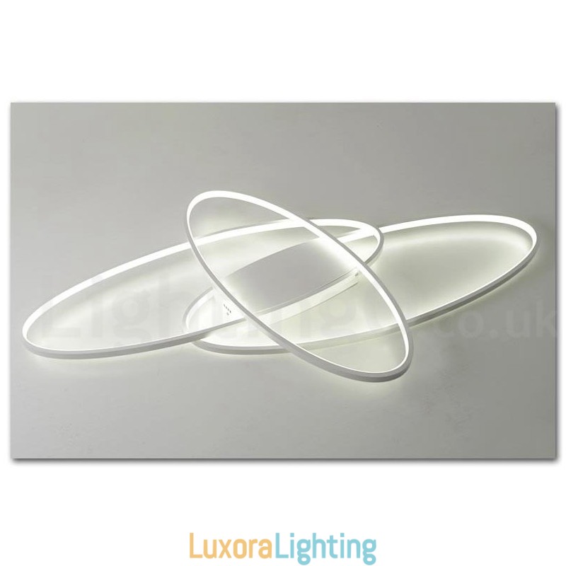 Designer Touch Decorative Dimmable Oval Modern Comtemporary Alumilium Ceiling Light Flush Mount Lamp Also Can Be Used As Wall Light