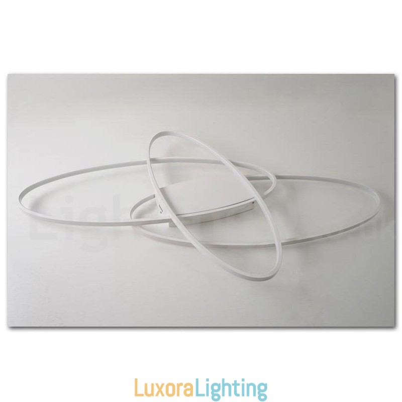 Designer Touch Decorative Dimmable Oval Modern Comtemporary Alumilium Ceiling Light Flush Mount Lamp Also Can Be Used As Wall Light