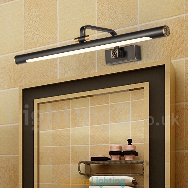 Designer Touch Decorative IPMirror Lamp Bathroom Lights Pure Brass Wall Lights with Acrylic Shade Make up Lighting