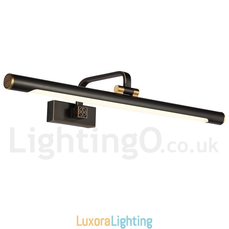 Designer Touch Decorative IPMirror Lamp Bathroom Lights Pure Brass Wall Lights with Acrylic Shade Make up Lighting