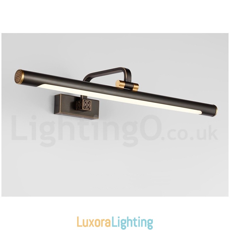 Designer Touch Decorative IPMirror Lamp Bathroom Lights Pure Brass Wall Lights with Acrylic Shade Make up Lighting