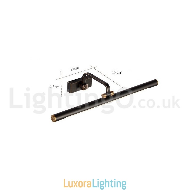 Designer Touch Decorative IPMirror Lamp Bathroom Lights Pure Brass Wall Lights with Acrylic Shade Make up Lighting