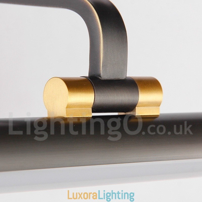 Designer Touch Decorative IPMirror Lamp Bathroom Lights Pure Brass Wall Lights with Acrylic Shade Make up Lighting