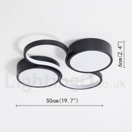 Designer Touch Decorative Dimmable Modern Comtemporary Alumilium Ceiling Light Flush Mount Lamp Also Can Be Used As Wall Light