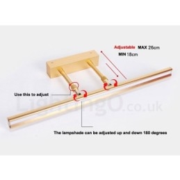 Designer Touch Decorative IP44 Mirror Lamp Bathroom Lights Up and Down Wall Lights with Acrylic Shade Make up Lighting