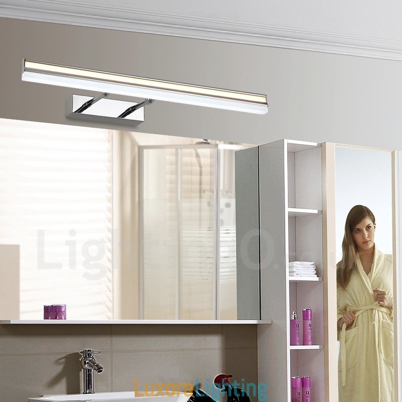 Designer Touch Decorative IP44 Mirror Lamp Bathroom Lights Up and Down Wall Lights with Acrylic Shade Make up Lighting