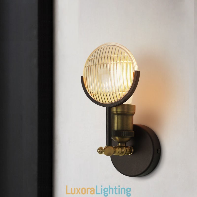 Designer Touch Decorative 1 Light Rustic Retro Vintage Wall Light with Glass Shade Special for Hotel Office Showroom Living Room Dinning Room