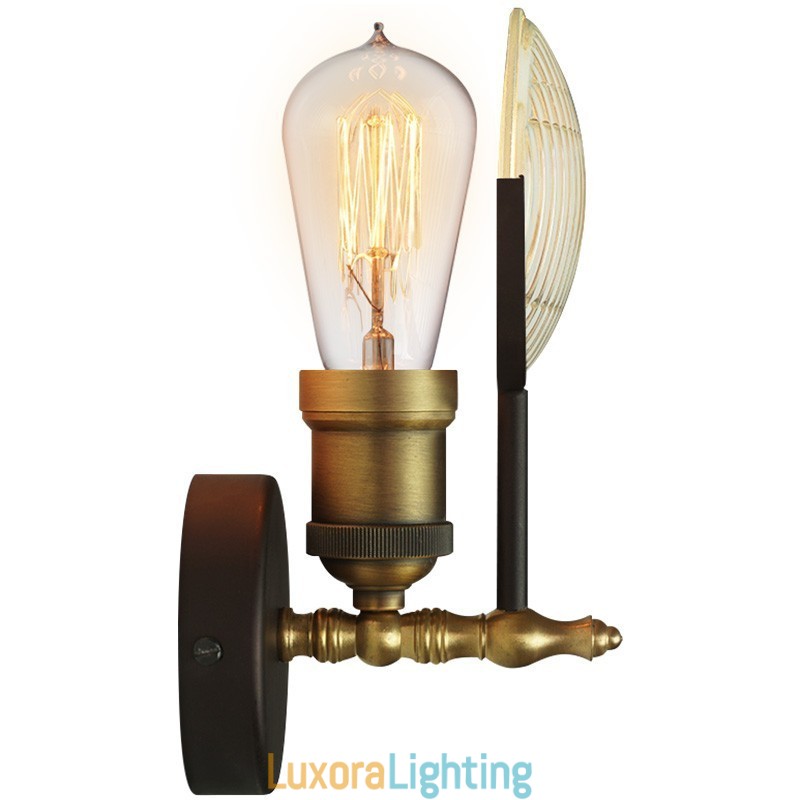 Designer Touch Decorative 1 Light Rustic Retro Vintage Wall Light with Glass Shade Special for Hotel Office Showroom Living Room Dinning Room