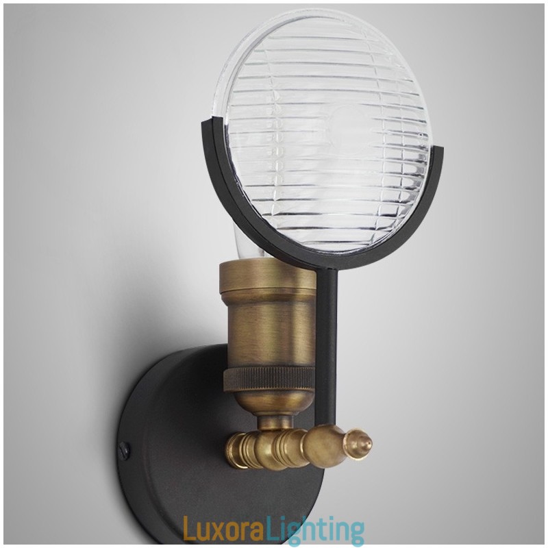 Designer Touch Decorative 1 Light Rustic Retro Vintage Wall Light with Glass Shade Special for Hotel Office Showroom Living Room Dinning Room