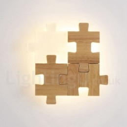 Designer Touch Decorative Wooden Wall Sconces with Acrylic Shade Modern Contemporary Wood Bamboo Wall Light