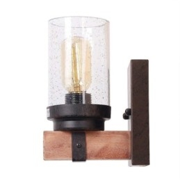 Designer Touch Decorative 1 Light Vintage Wooden Industrial Style Wall Light for Wind Bar Loft Coffee Restaurant
