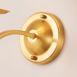 Designer Touch Decorative Pure Brass Luxurious Rustic Retro Vintage 1 Light Candle Wall Light with Fabric Shade Special for Hotel Bedroom Showroom Living Room Dinning Room