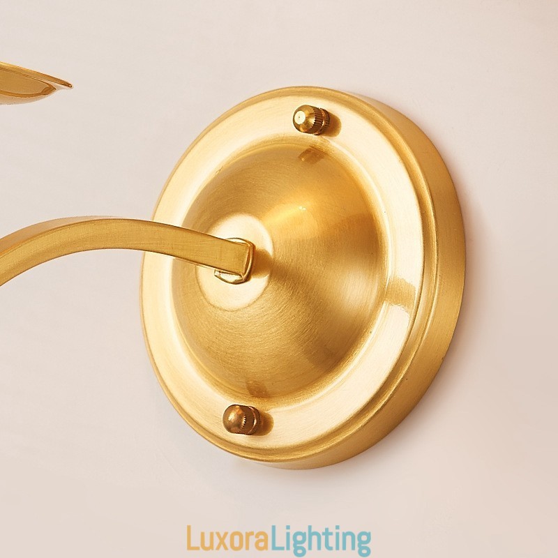 Designer Touch Decorative Pure Brass Luxurious Rustic Retro Vintage 1 Light Candle Wall Light with Fabric Shade Special for Hotel Bedroom Showroom Living Room Dinning Room