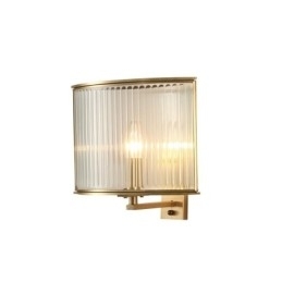 Designer Touch Decorative Pure Brass Luxurious Rustic Retro Vintage 1 Light Wall Light with Glass Shade