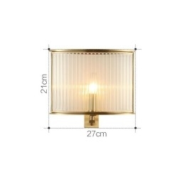 Designer Touch Decorative Pure Brass Luxurious Rustic Retro Vintage 1 Light Wall Light with Glass Shade