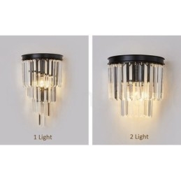Designer Touch Decorative Modern Luxury K9 Crystal Wall Light with Crystal Shade