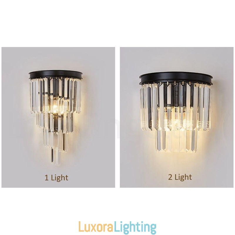 Designer Touch Decorative Modern Luxury K9 Crystal Wall Light with Crystal Shade
