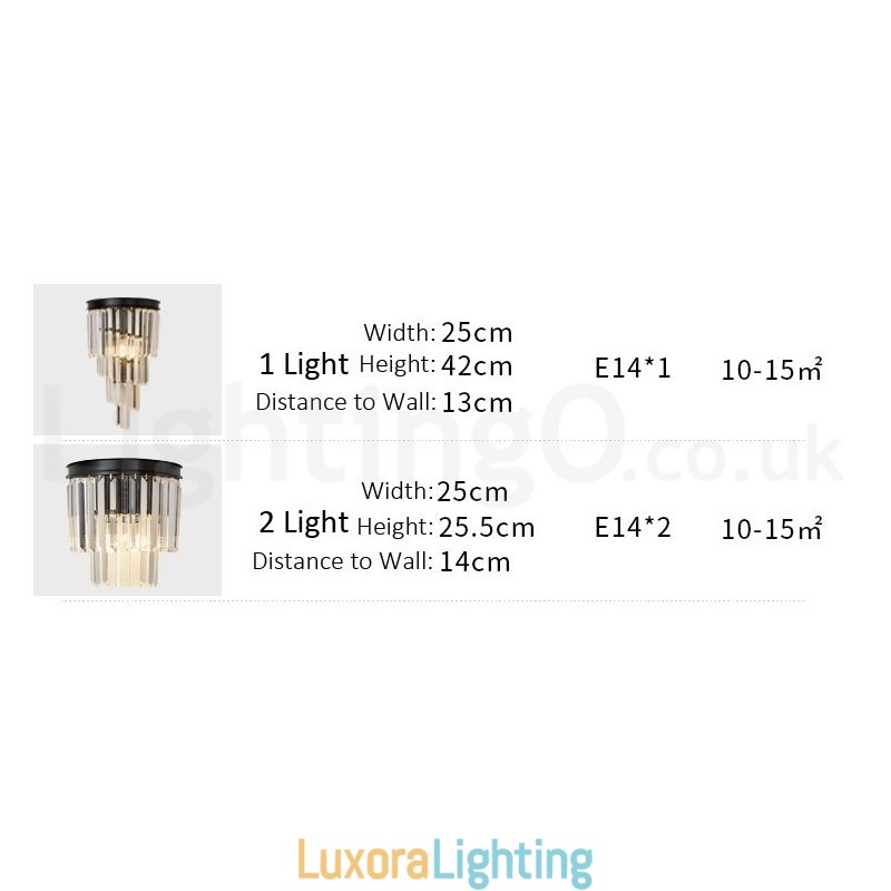 Designer Touch Decorative Modern Luxury K9 Crystal Wall Light with Crystal Shade