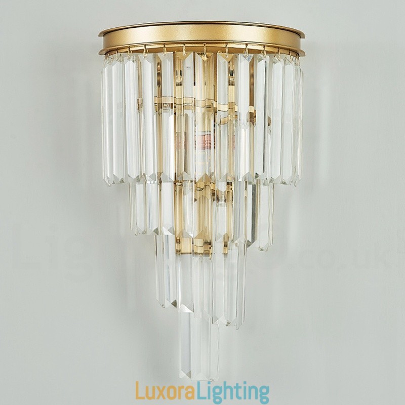 Designer Touch Decorative Modern Luxury K9 Crystal Wall Light with Crystal Shade