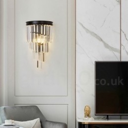Designer Touch Decorative Modern Luxury K9 Crystal Wall Light with Crystal Shade