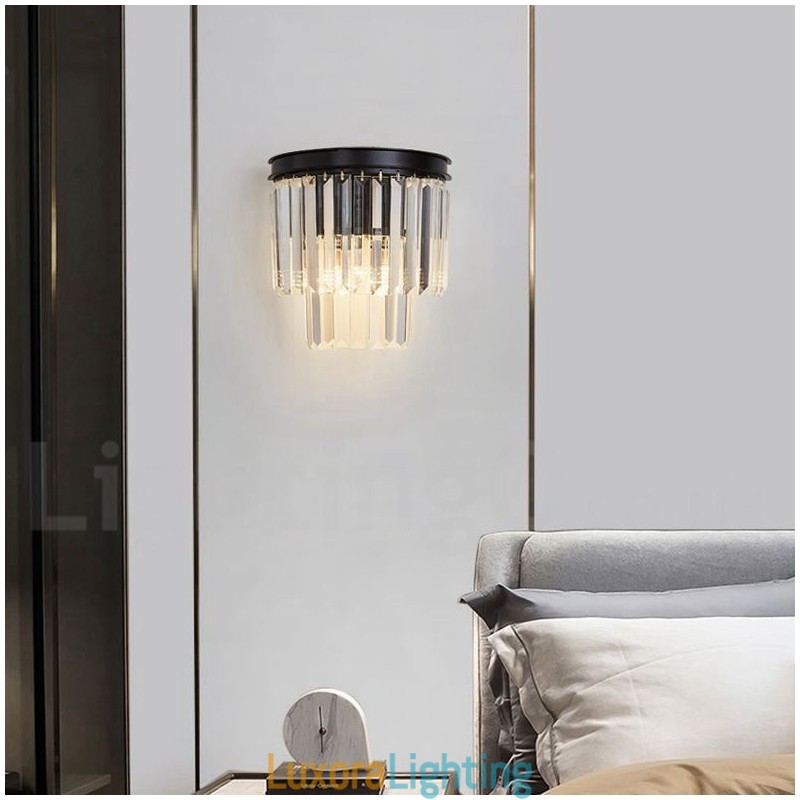 Designer Touch Decorative Modern Luxury K9 Crystal Wall Light with Crystal Shade