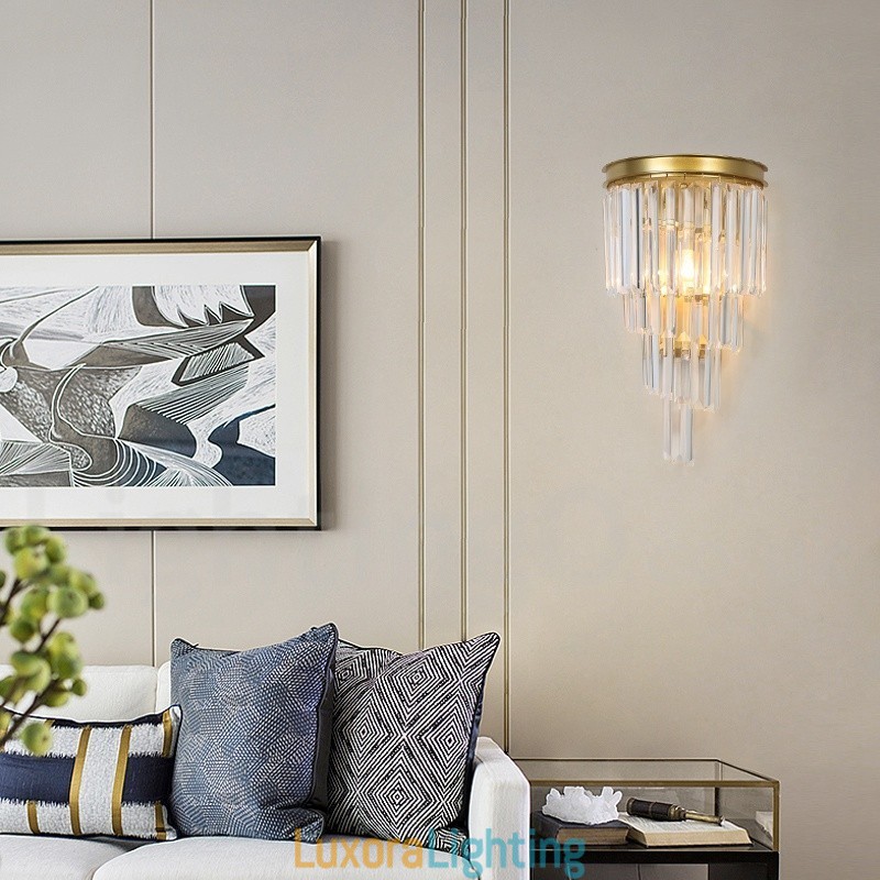 Designer Touch Decorative Modern Luxury K9 Crystal Wall Light with Crystal Shade