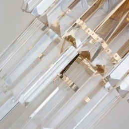 Designer Touch Decorative Gold Matching Postmodern Luxury K9 Crystal Wall Light with Crystal Shade