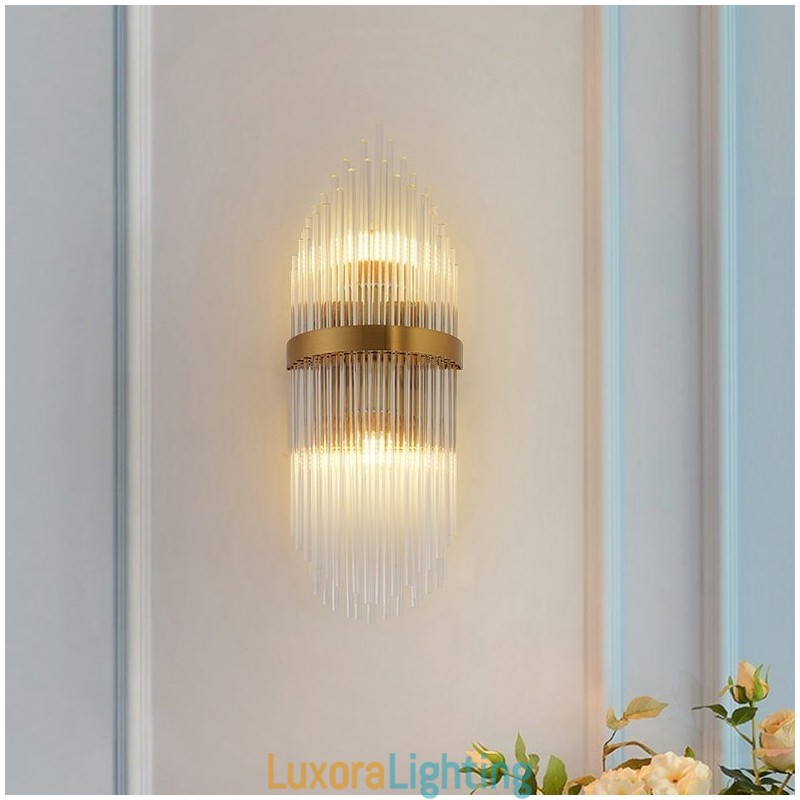 Designer Touch Decorative Modern Luxury K9 Crystal Wall Light with Crystal Shade