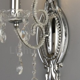 Designer Touch Decorative 1 Light Gold Black American Style Crystal Wall Light for Living Room Dining Room Clothing Store Coffee Store Hotel