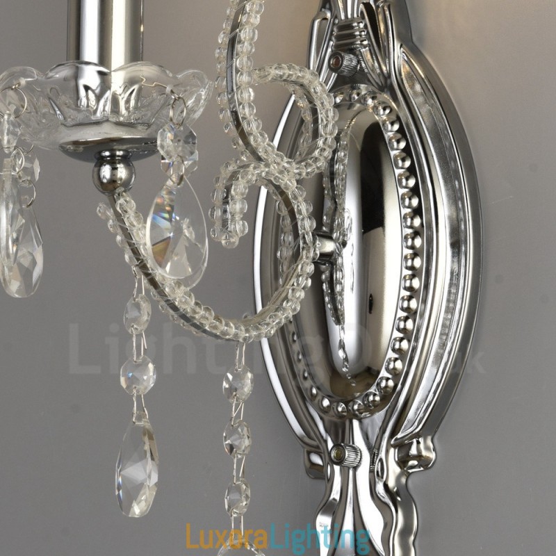 Designer Touch Decorative 1 Light Gold Black American Style Crystal Wall Light for Living Room Dining Room Clothing Store Coffee Store Hotel