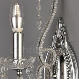 Designer Touch Decorative 1 Light Gold Black American Style Crystal Wall Light for Living Room Dining Room Clothing Store Coffee Store Hotel