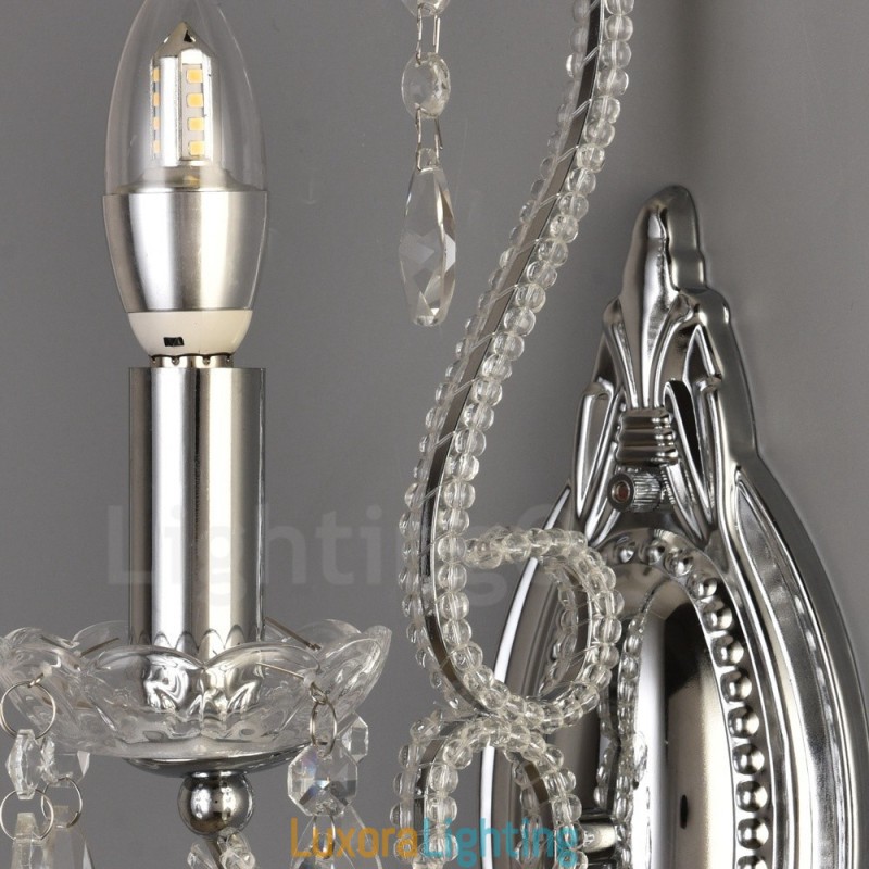 Designer Touch Decorative 1 Light Gold Black American Style Crystal Wall Light for Living Room Dining Room Clothing Store Coffee Store Hotel