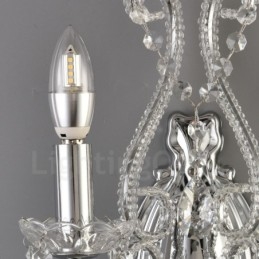 Designer Touch Decorative 2 Light Gold Black American Style Crystal Wall Light for Living Room Dining Room Clothing Store Coffee Store Hotel