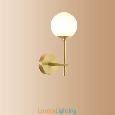 Designer Touch Decorative Modern Molecules Bean Wall Light with Ball Glass Shade