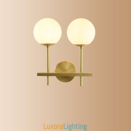 Designer Touch Decorative Modern Molecules Bean Wall Light with Ball Glass Shade