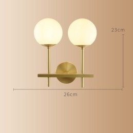 Designer Touch Decorative Modern Molecules Bean Wall Light with Ball Glass Shade