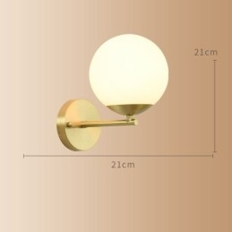 Designer Touch Decorative Modern Molecules Bean Wall Light with Ball Glass Shade