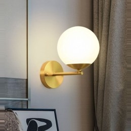 Designer Touch Decorative Modern Molecules Bean Wall Light with Ball Glass Shade