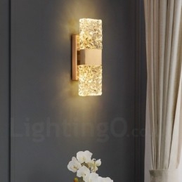 Designer Touch Decorative Modern Crystal Flush Mount Wall Light for Bedside Porch Aisle Living Room Bedroom Study