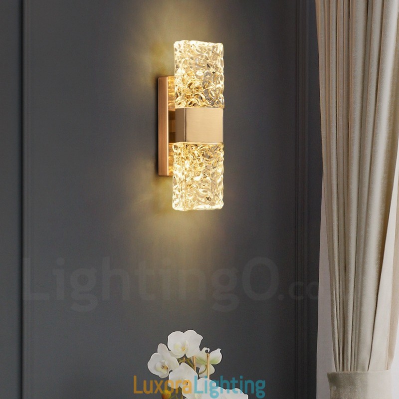 Designer Touch Decorative Modern Crystal Flush Mount Wall Light for Bedside Porch Aisle Living Room Bedroom Study