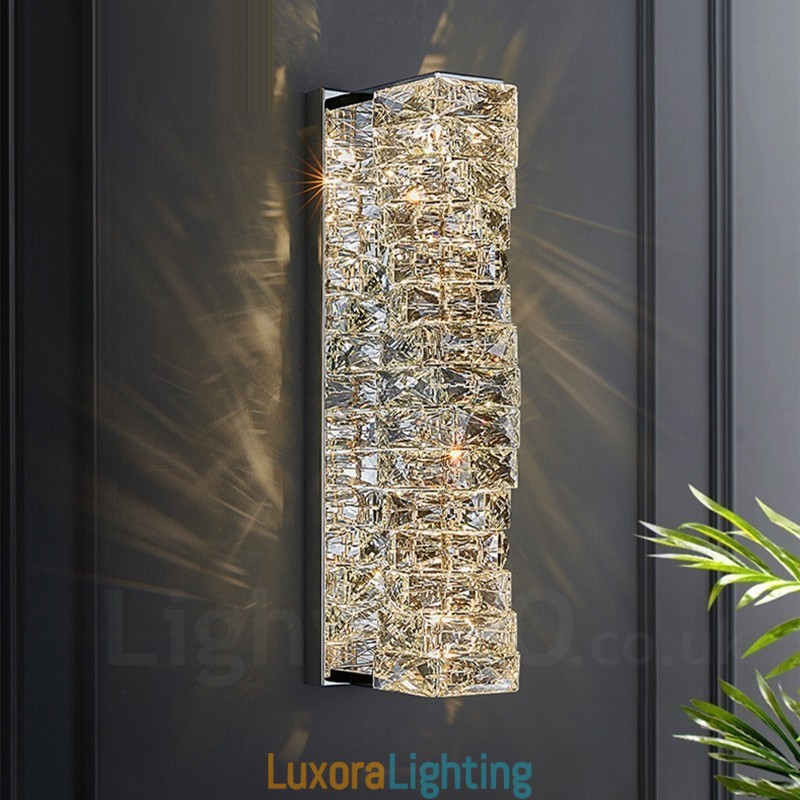 Designer Touch Decorative Modern K9 Crystal Wall Light for Bedside Porch Aisle Living Room Bedroom Study