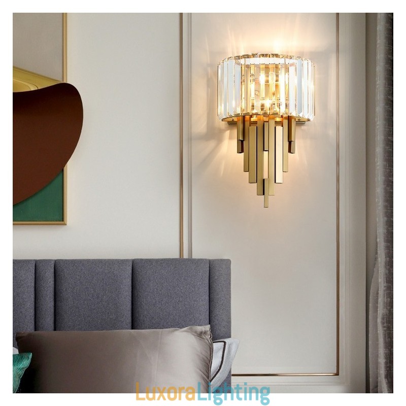 Designer Touch Decorative Postmodern Luxury Crystal Wall Light Living Room TV Background Wall Bedroom Bedside Wall Light