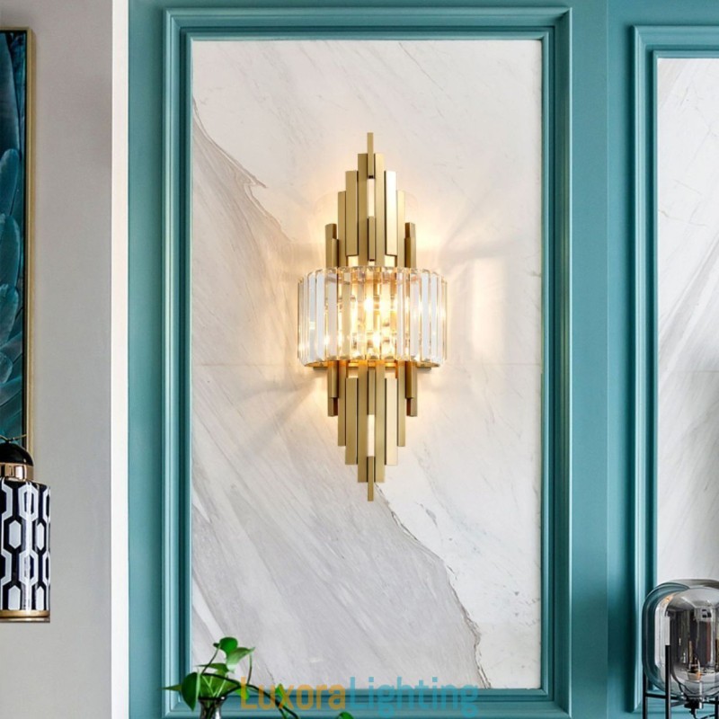 Designer Touch Decorative Postmodern Luxury Crystal Wall Light Living Room TV Background Wall Bedroom Bedside Wall Light