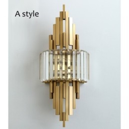 Designer Touch Decorative Postmodern Luxury Crystal Wall Light Living Room TV Background Wall Bedroom Bedside Wall Light