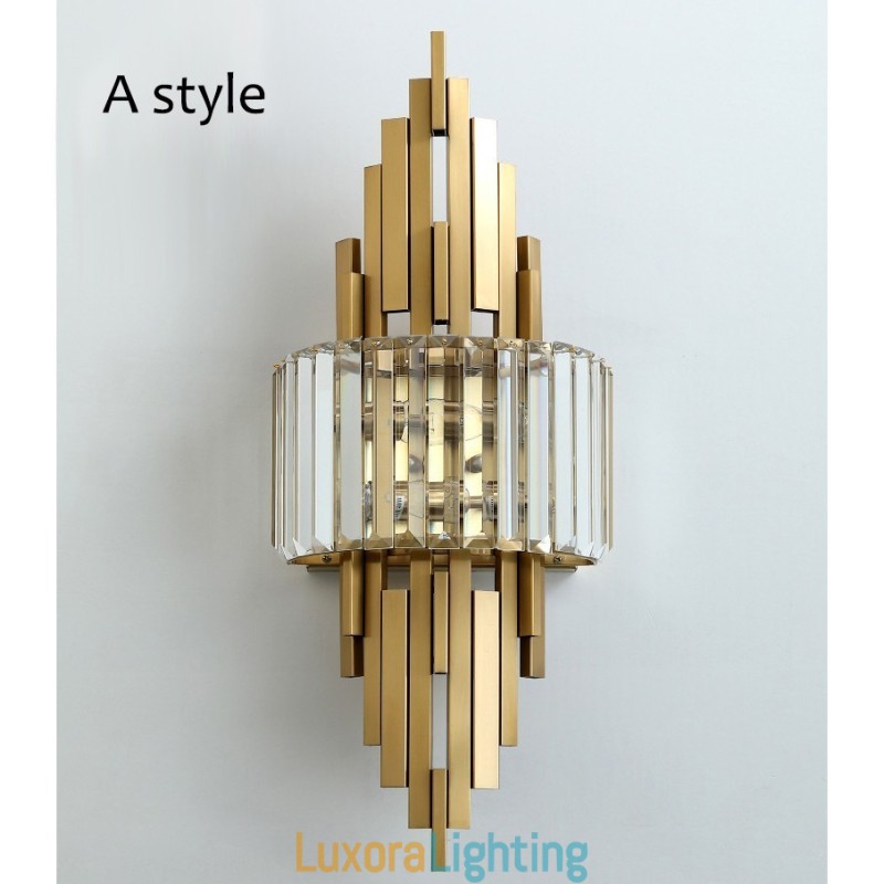 Designer Touch Decorative Postmodern Luxury Crystal Wall Light Living Room TV Background Wall Bedroom Bedside Wall Light